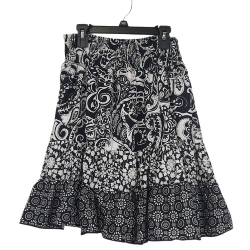 Lots of Love by Speechless black and white boho skirt size Small
